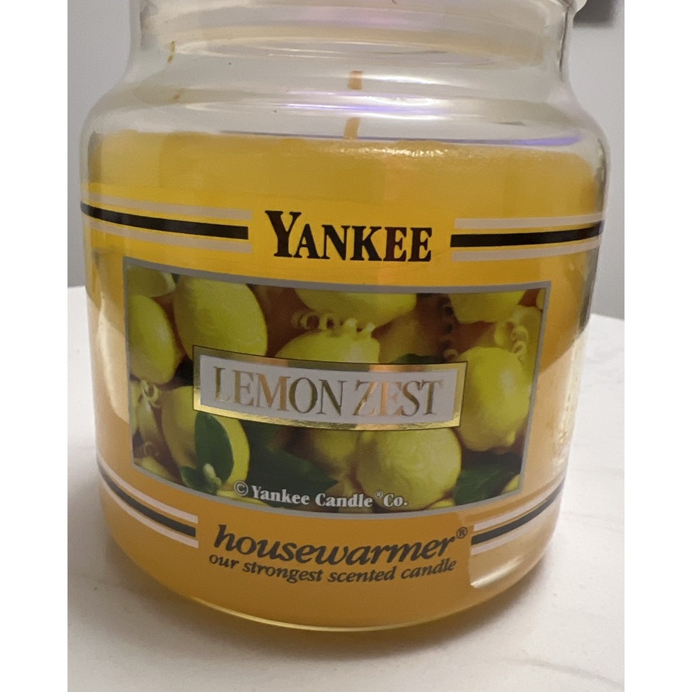 Retired Yankee Candle Lemon Zest Scented Fragrance Housewarmer Large Jar 14.5 Oz